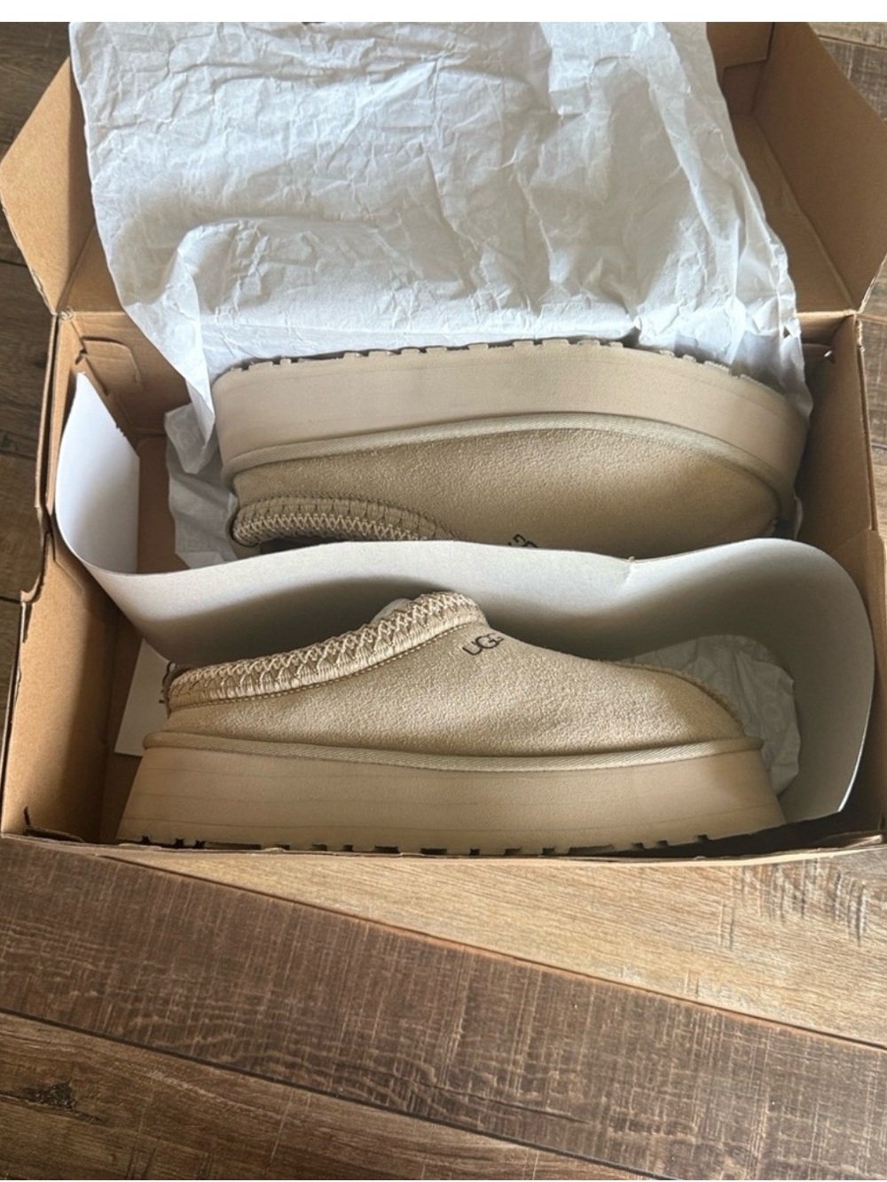 UGG Women’s Tan Slip-On Platform Loafer